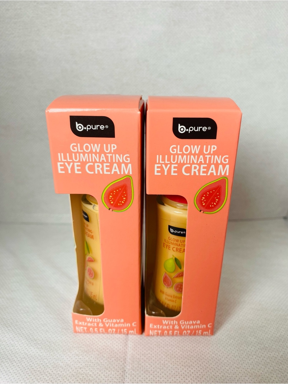 b.pure Glow Up Illuminating Eye Cream Vitamin C Guava Set of 2 NEW